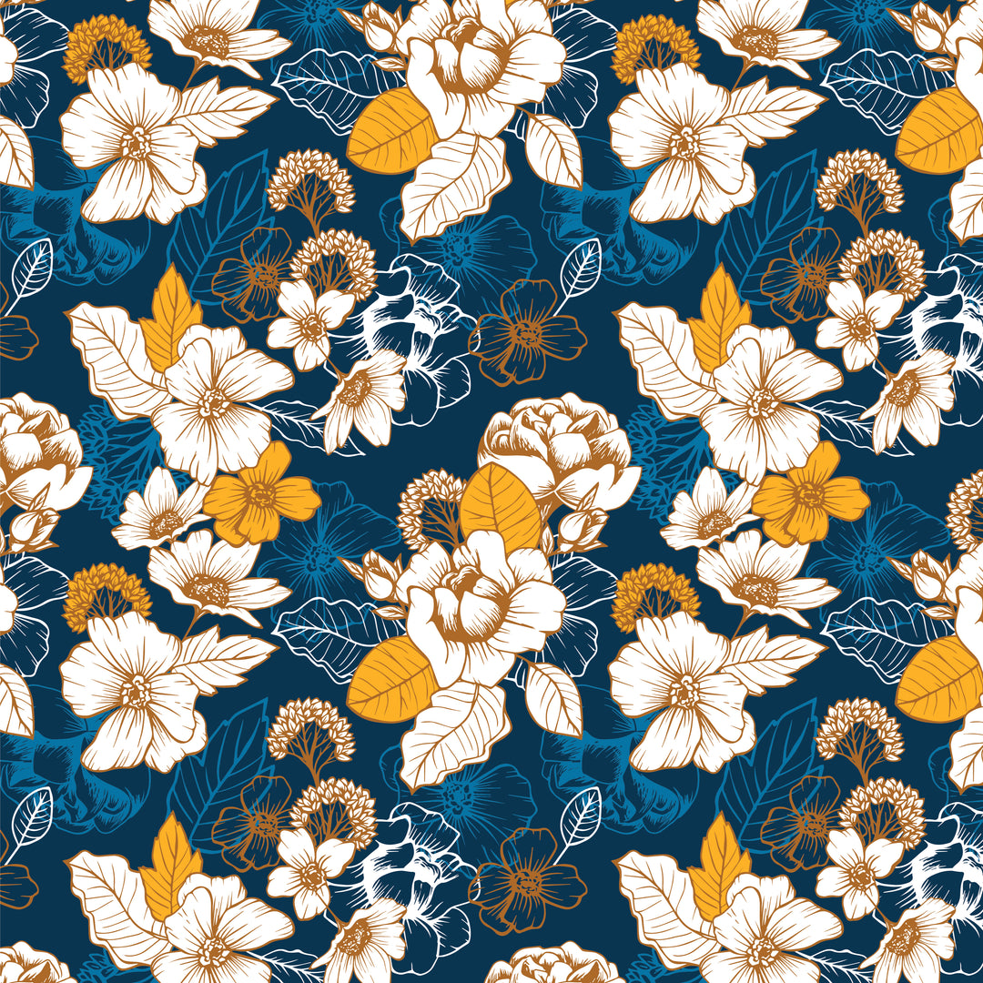 Peony vintage blue