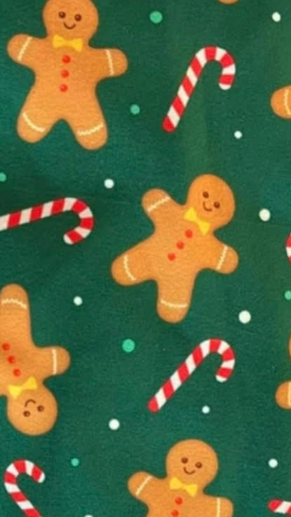 Gingerbread man on green