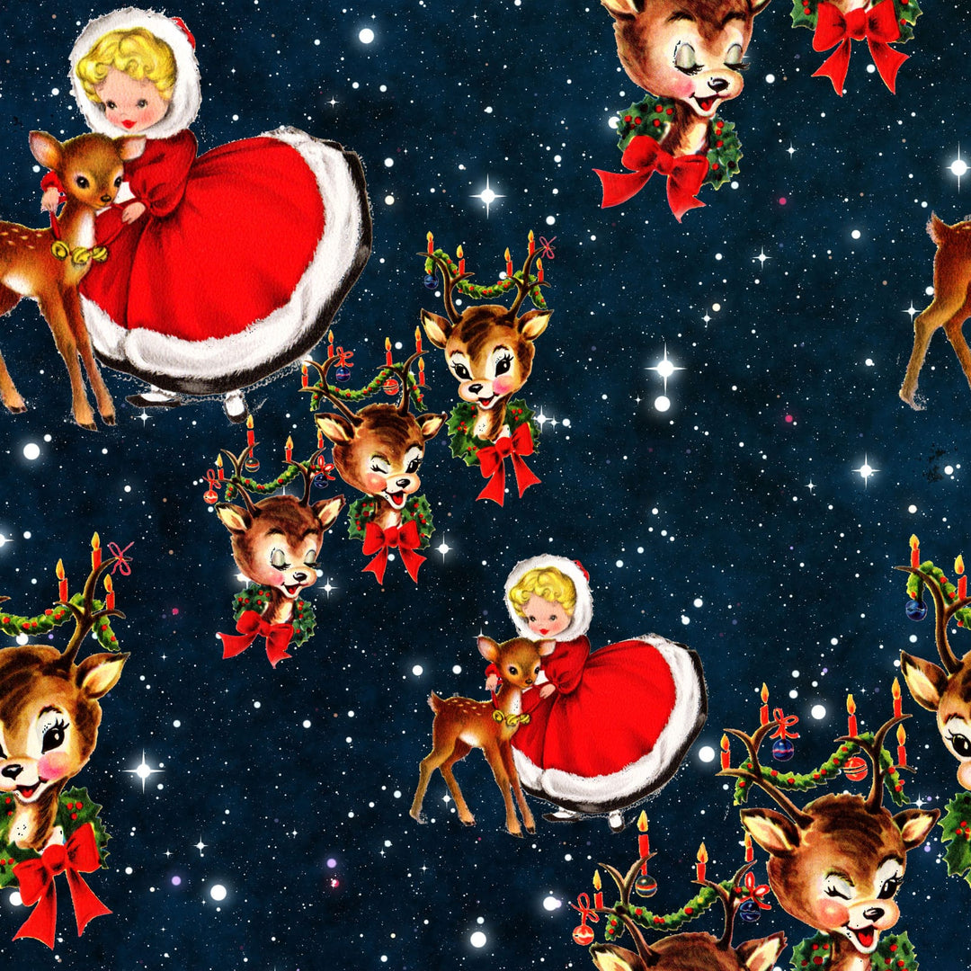 Vintage girl Xmas