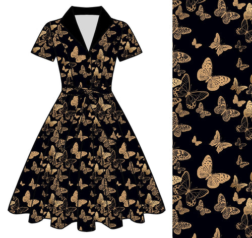 Rizzo gold butterfly on black