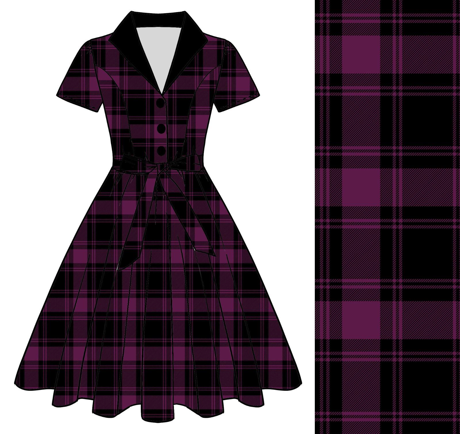 Rizzo purple tartan
