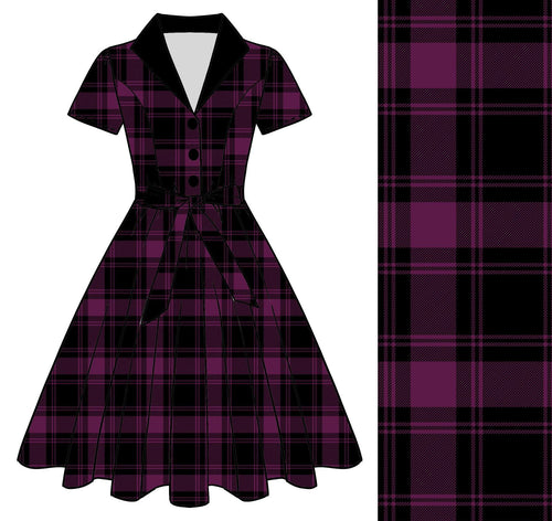 Rizzo purple tartan
