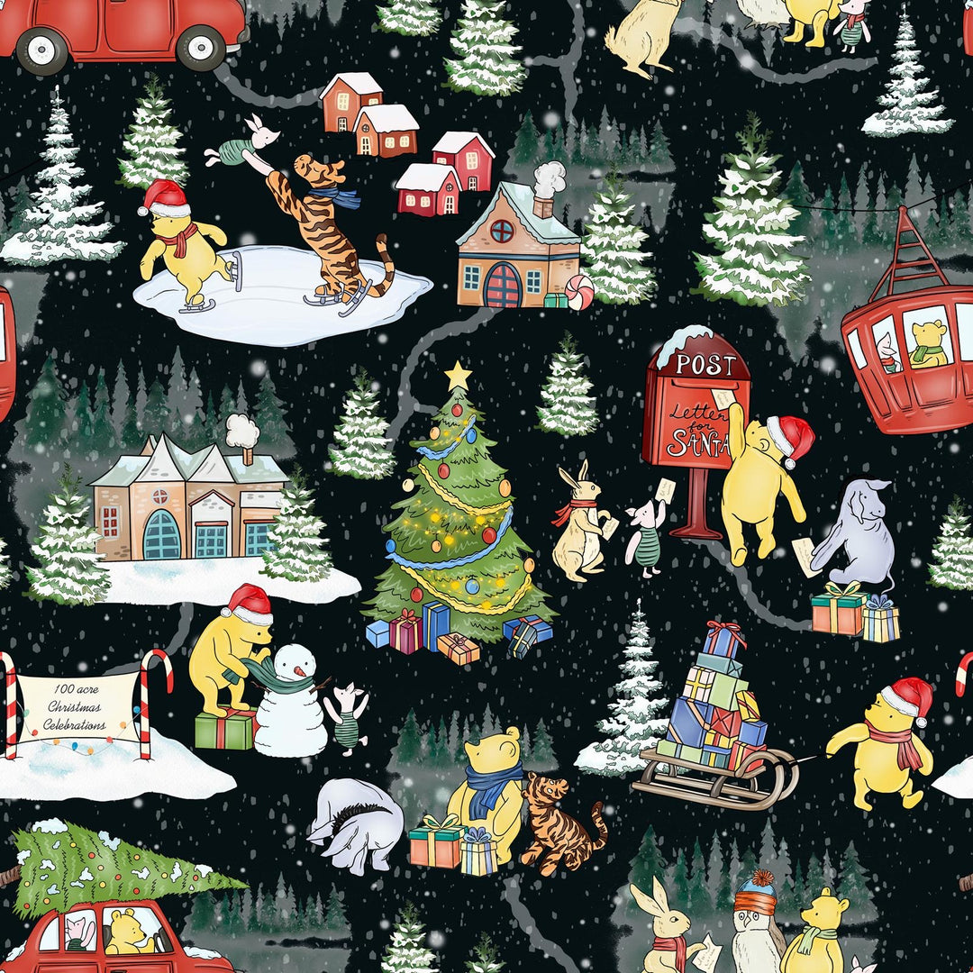 Xmas Pooh on Black