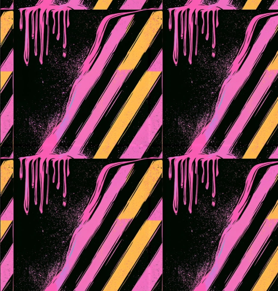 Neon Gothic Drip Stripes