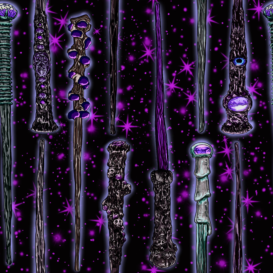 Wands on Purple Sparkle