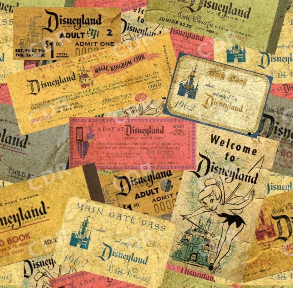 Vintage Disneyland Tickets